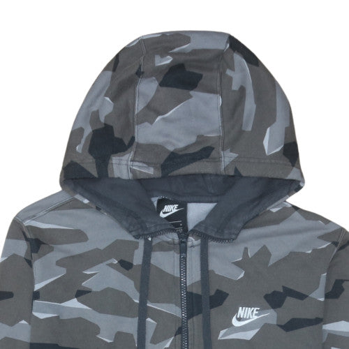 Nike Men’s Grey Camouflage Full Zip Hoodie Size L
