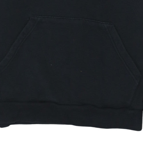 Adidas Boys Black Pullover Hoodie Fleece Sweatshirt 14 Years
