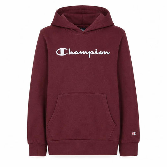 Champion Boys Burgundy Pullover Hoodie X-Large 13-14 Years Fleece Sweatshirt