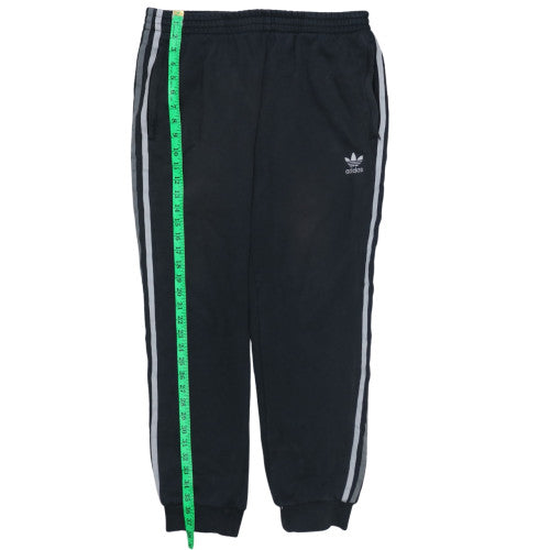 Adidas Men's Black L Jogger Track Pants with Side Stripes