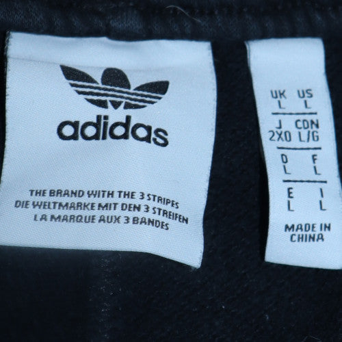 Adidas Men's Black L Jogger Track Pants with Side Stripes