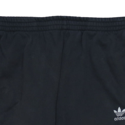 Adidas Men's Black L Jogger Track Pants with Side Stripes