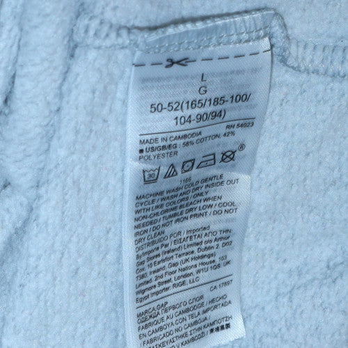 GAP Men's Grey Logo Crew Neck Sweatshirt L Classic Fit