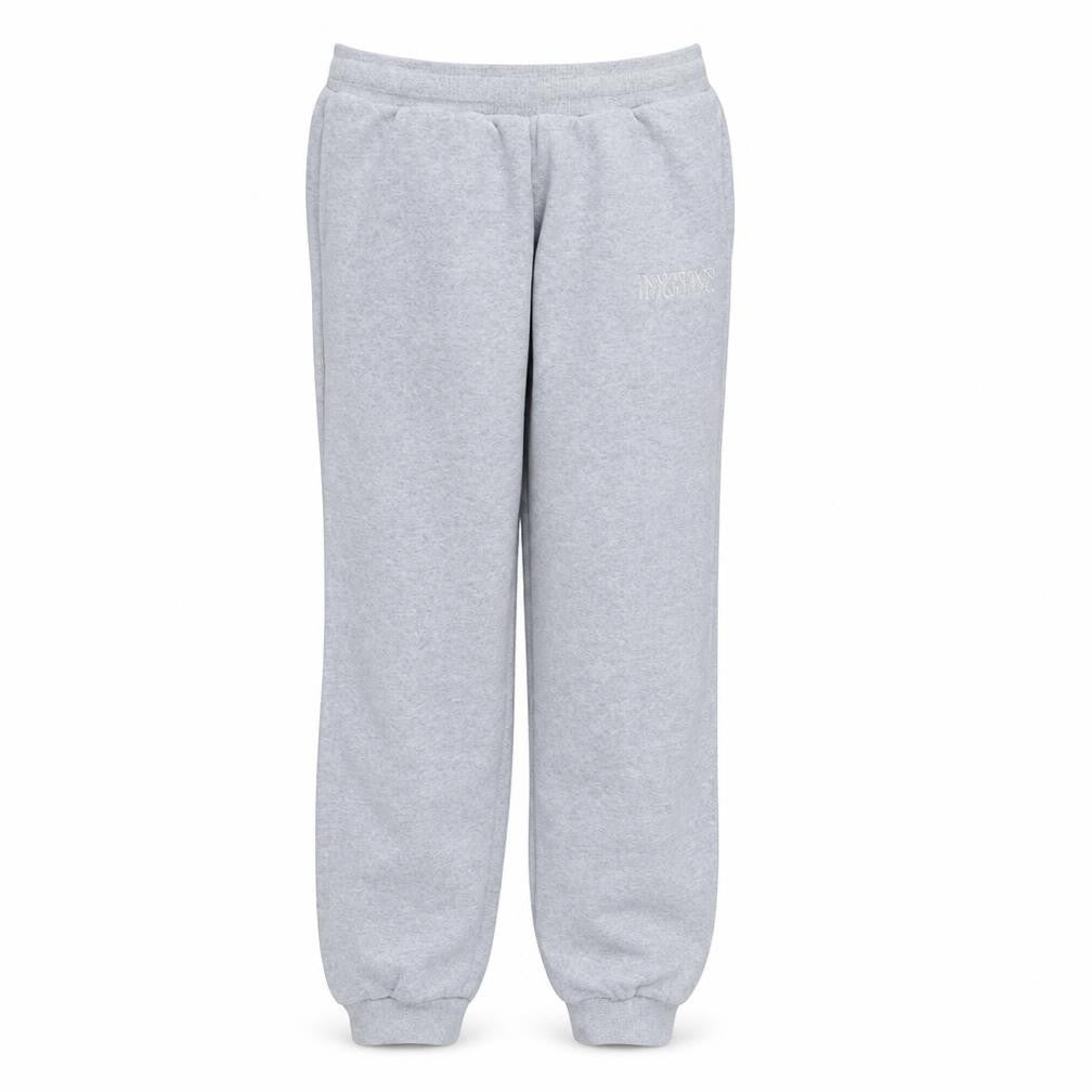 Front view of Puma boys’ grey 13-14 years sweatpants regular fit fleece activewear trousers