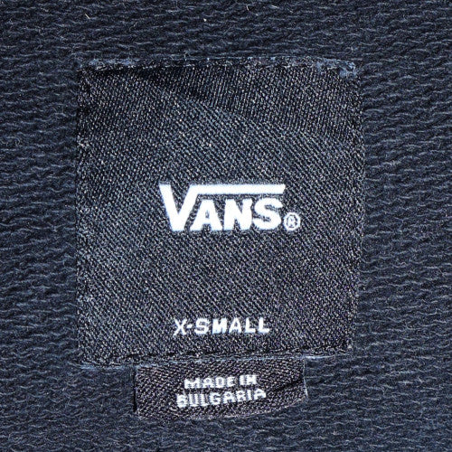 Vans Mens XS Blue Black Colour Block Logo Pullover Hoodie