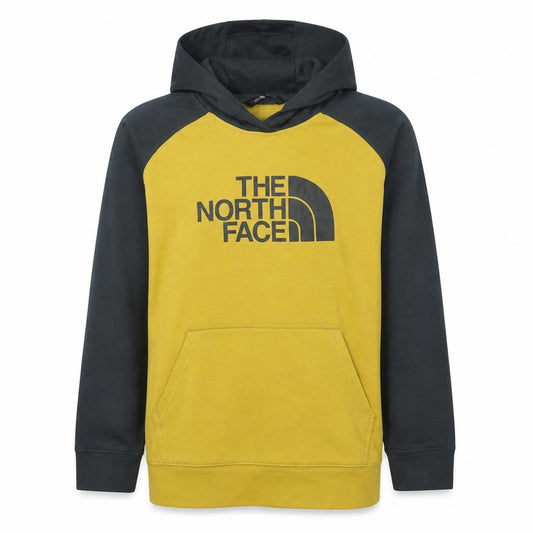 The North Face Boys Yellow & Black Pullover Hoodie XL Polyester Fleece
