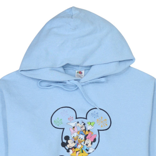 Fruit of the Loom Women Blue Pullover Hoodie Disney Print M
