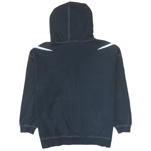 Nike Womens Black Pullover Hoodie L Graphic Logo Cotton Blend