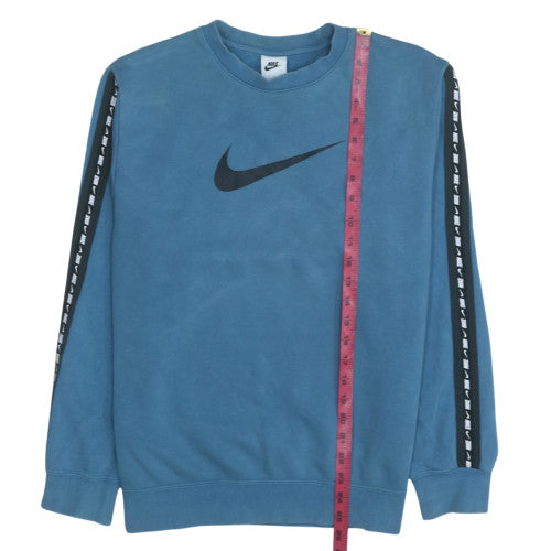 Nike Men's Blue Logo Crew Neck Pullover Sweatshirt Size S