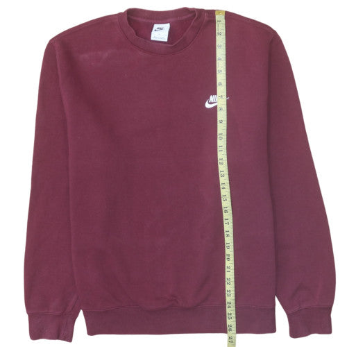 Nike Men's Red Crew Neck Pullover Sweatshirt M Regular Fit