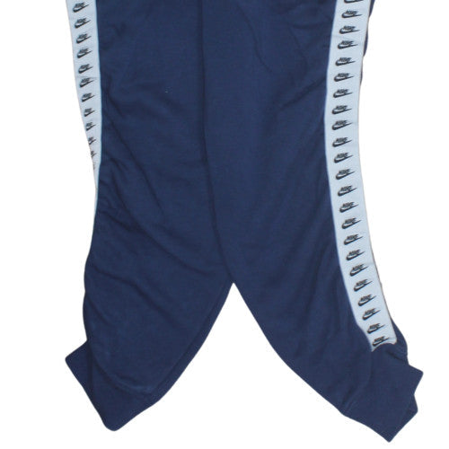 Nike Men's Blue Track Pants M Jogger Style Logo Side Stripe