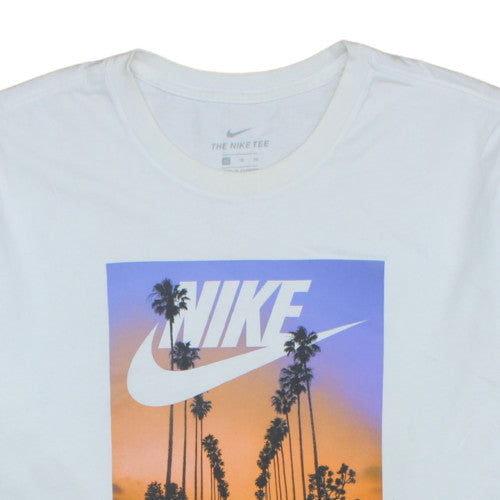 Nike Men's White Graphic Print T-Shirt XL Cotton Casual Tee