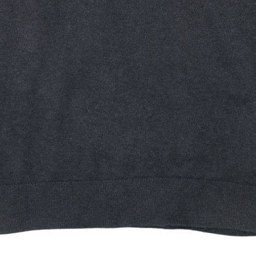Tommy Hilfiger Men's Grey Cotton 1/4 Zip Jumper M