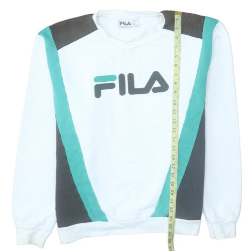 FILA Mens White XL Pullover Sweatshirt Retro Sportswear