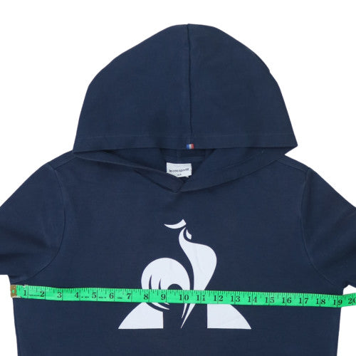 Le Coq Sportif Boys Navy Blue Pullover Hoodie 14 Years Cotton Blend