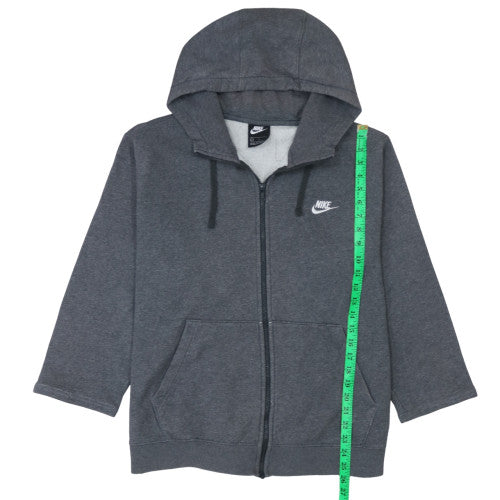 Nike Men's Grey L Full Zip Hoodie Fleece Sweatshirt