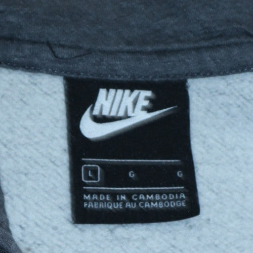 Nike Men's Grey L Full Zip Hoodie Fleece Sweatshirt