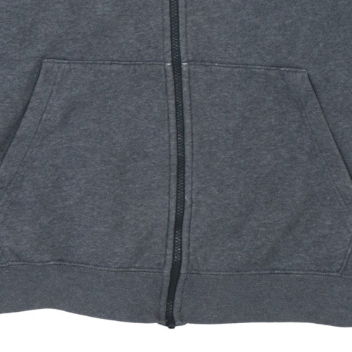 Nike Men's Grey L Full Zip Hoodie Fleece Sweatshirt