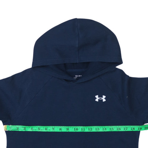 Under Armour Boys Blue Pullover Fleece Hoodie Size 158 YLG