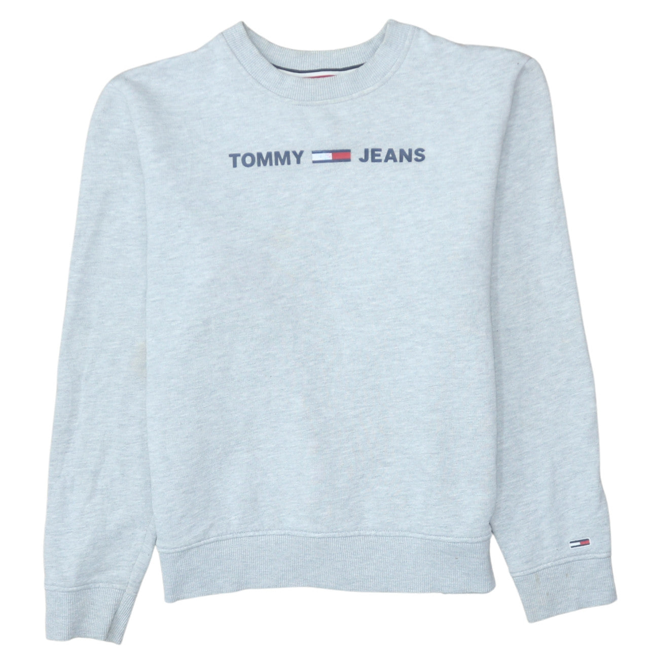 Tommy Jeans Women's Grey Logo Crew Neck Sweatshirt Size S