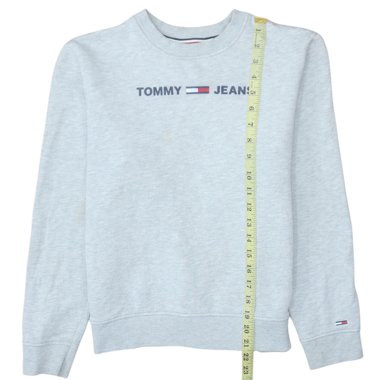 Tommy Jeans Women's Grey Logo Crew Neck Sweatshirt Size S