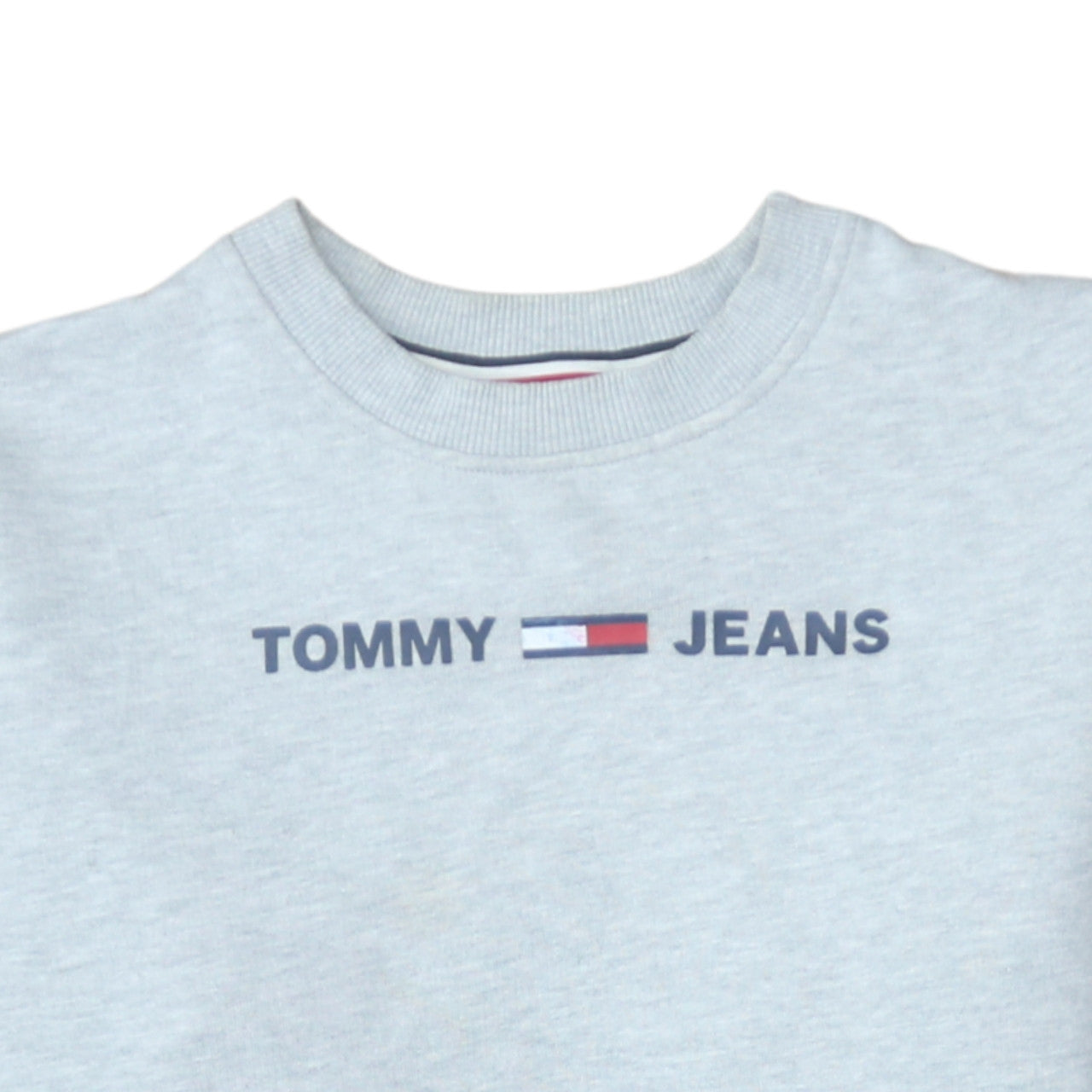 Tommy Jeans Women's Grey Logo Crew Neck Sweatshirt Size S