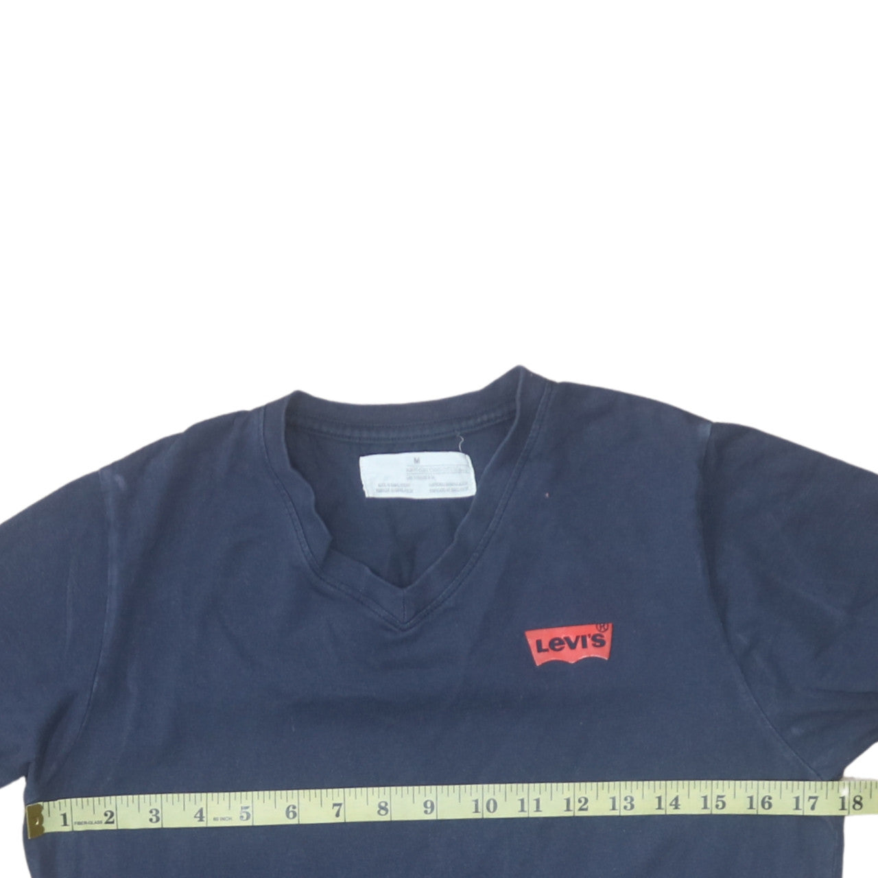 Levi's Men's Blue Slim Fit V-Neck Cotton T-Shirt Size M