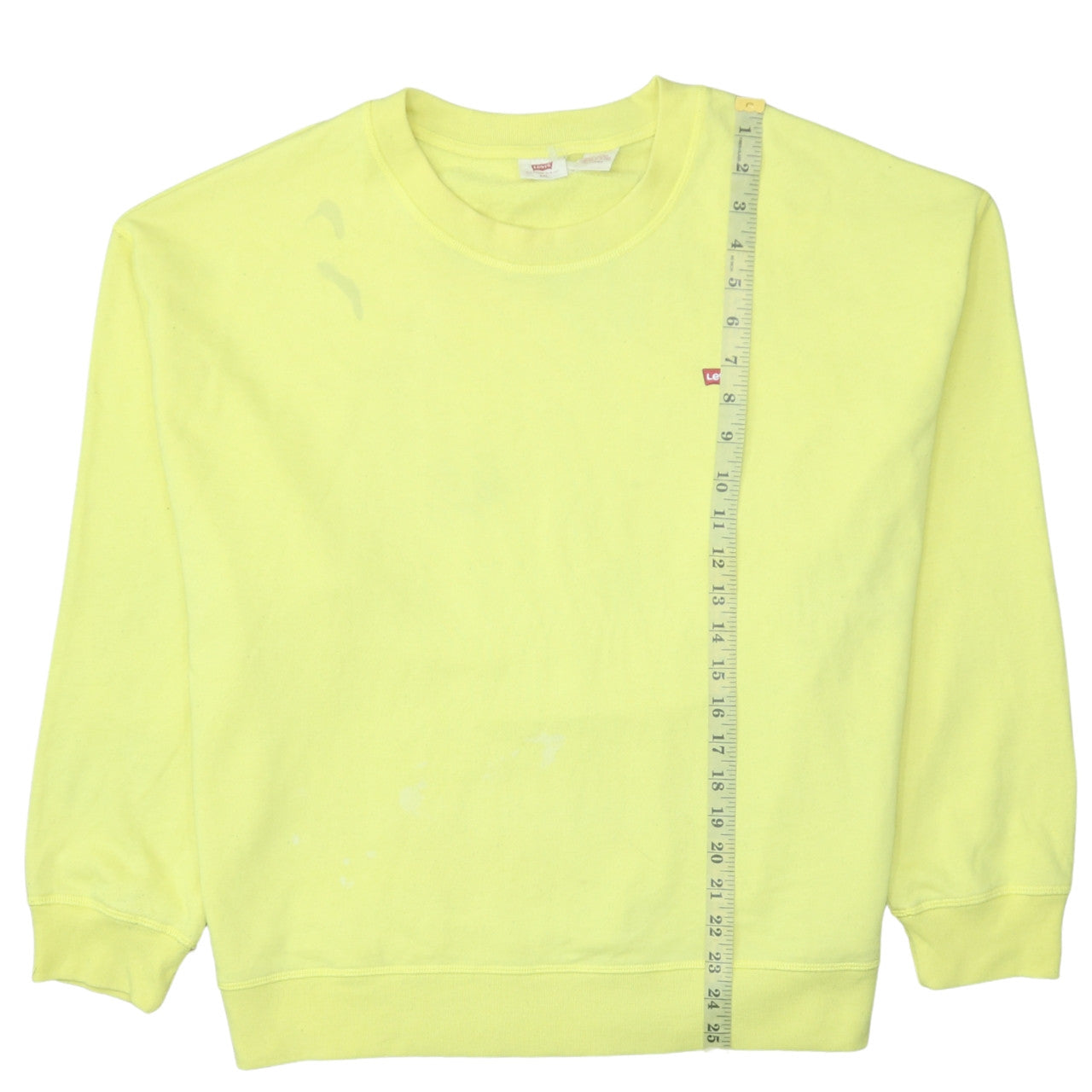 Levi's Women Yellow Crew Neck Long Sleeve Pullover Sweatshirt XXL