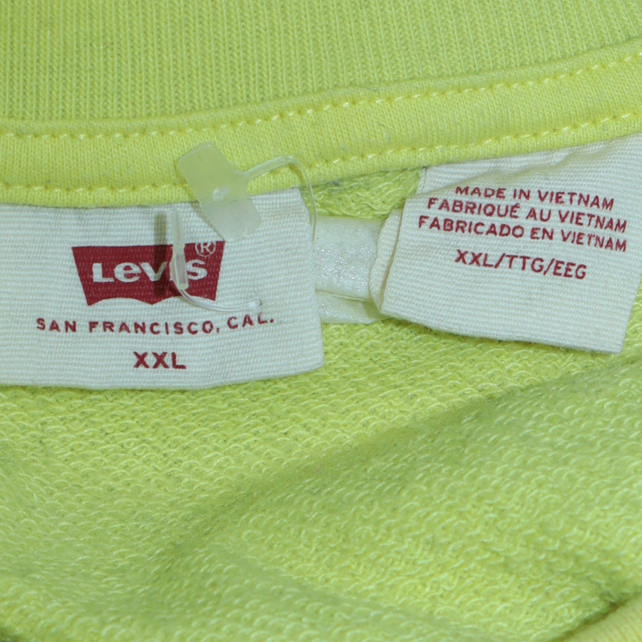 Levi's Women Yellow Crew Neck Long Sleeve Pullover Sweatshirt XXL