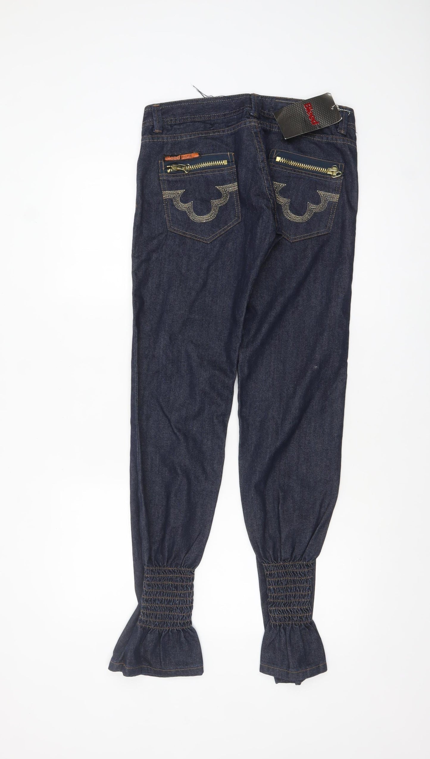 Bleed A Dee Women's Blue Denim Bootcut Jeans Size 12 Cotton