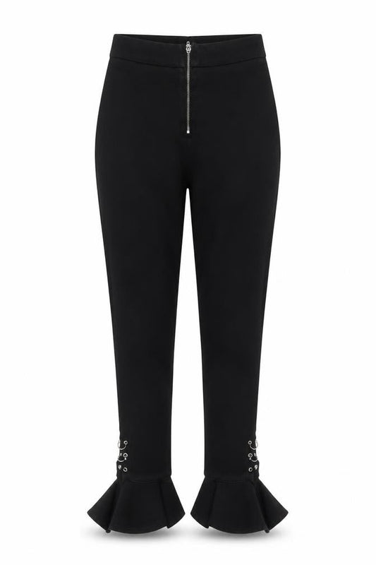Zara Women Black Flared Jeans Size 8 High Waist Slim Fit Denim