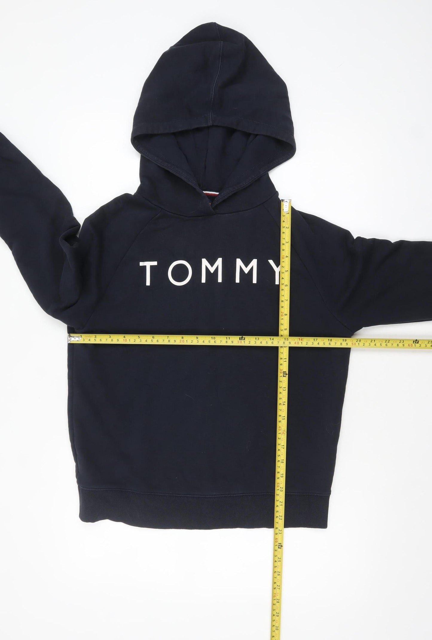 Tommy Hilfiger Women’s Navy Pullover Hoodie Small Classic Logo Cotton Blend