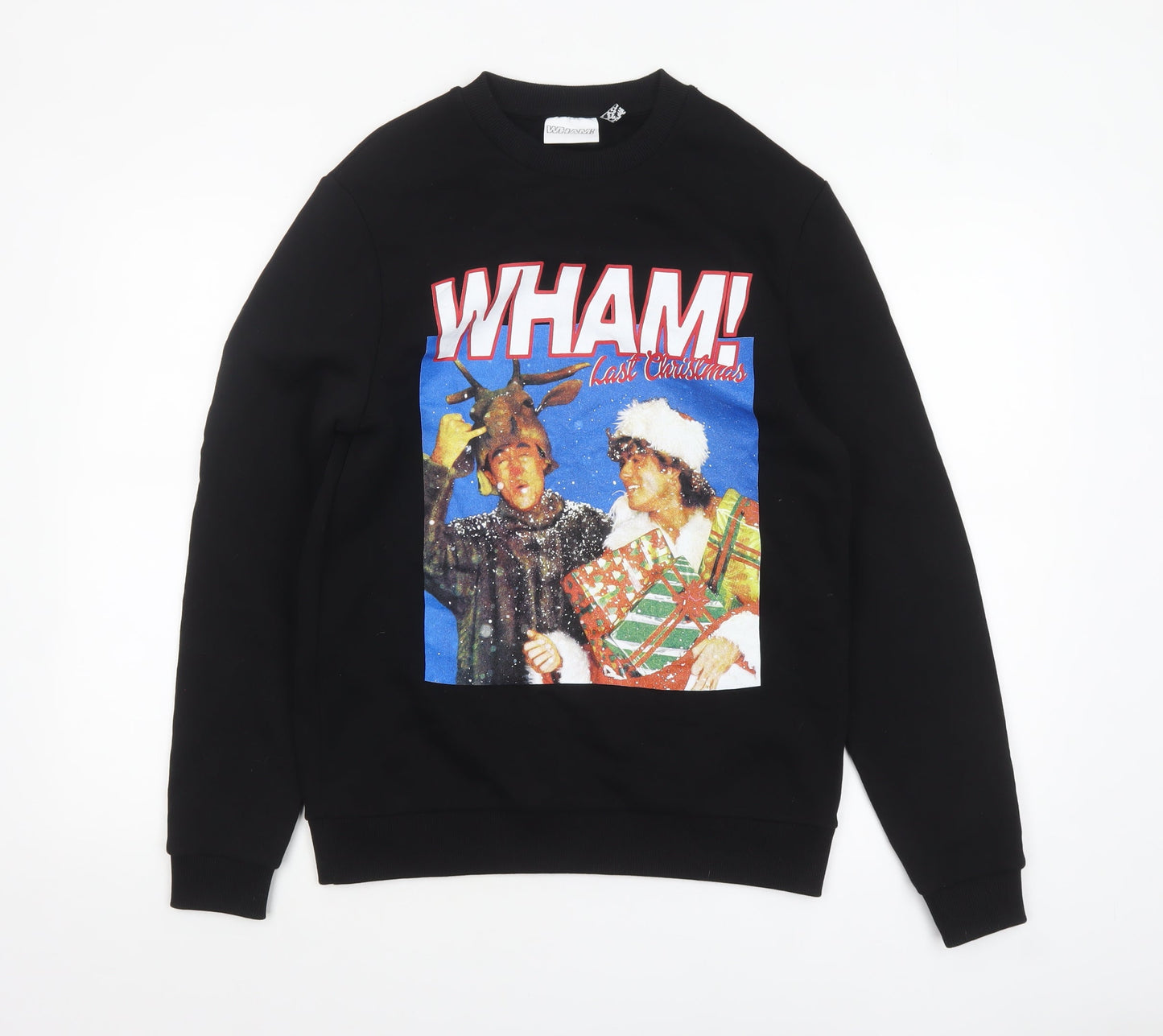 ASOS Design WHAM! Mens Black XS Sweatshirt Christmas Graphic Pullover