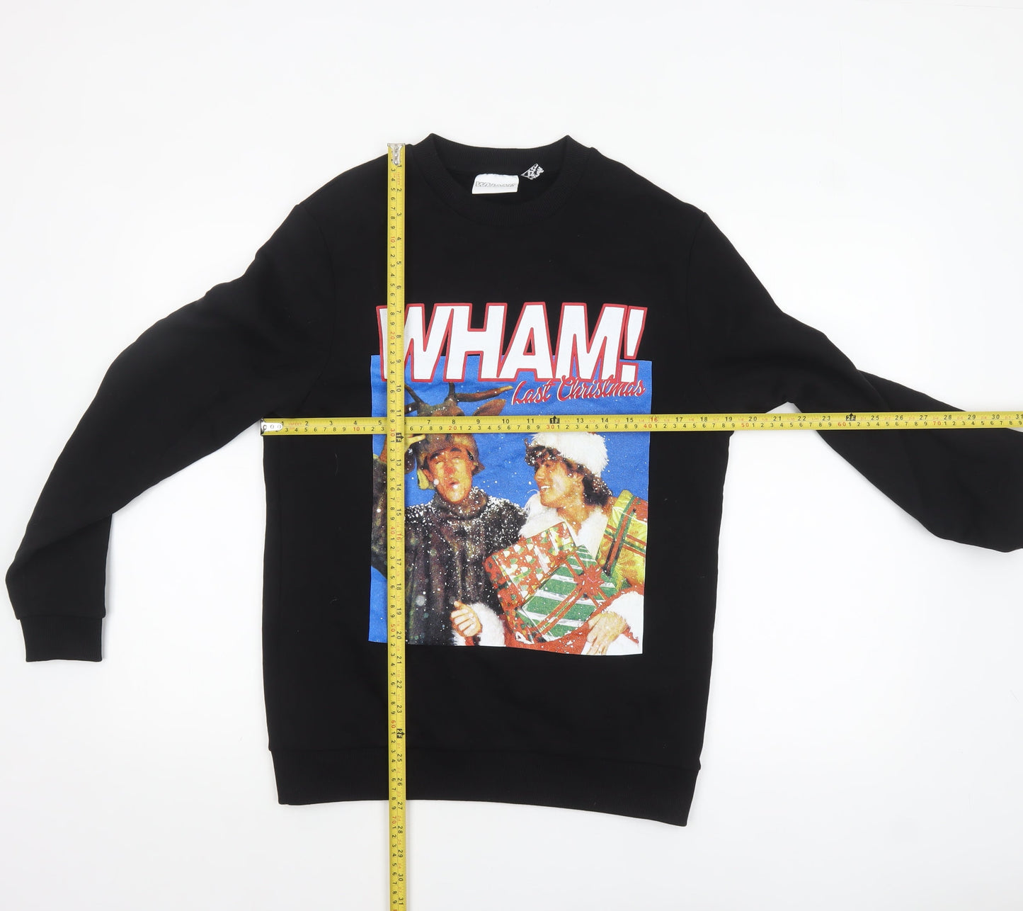 ASOS Design WHAM! Mens Black XS Sweatshirt Christmas Graphic Pullover