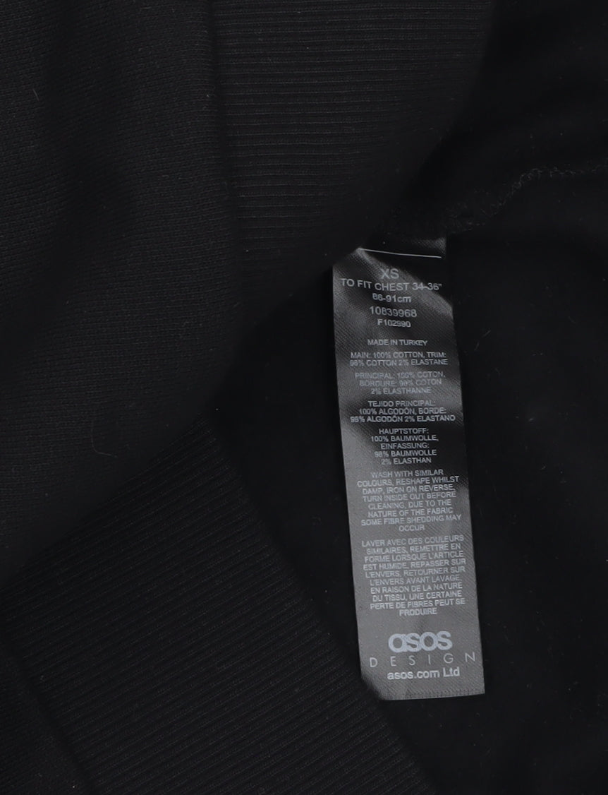 ASOS Design WHAM! Mens Black XS Sweatshirt Christmas Graphic Pullover