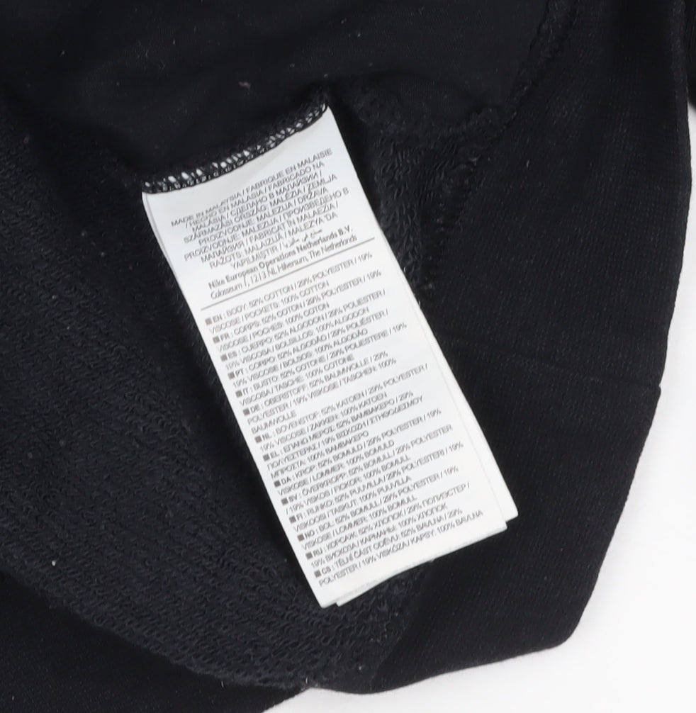 Nike Men's Black Medium Pullover Logo Crew Neck Sweatshirt
