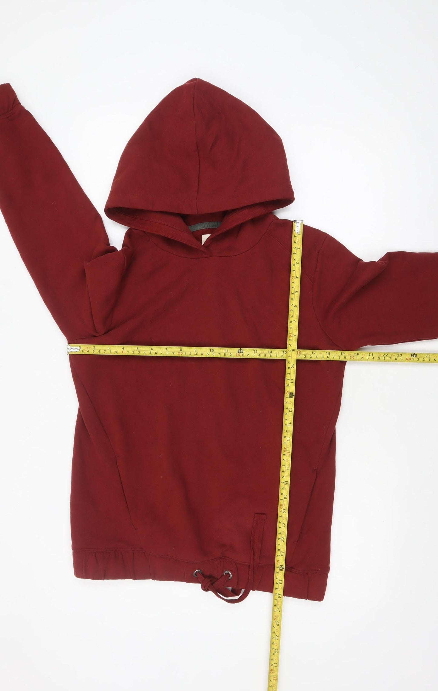 Next Women’s Red Cotton Blend Hooded Pullover Hoodie Size 12
