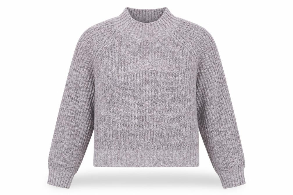 FatFace Women's Purple High Neck Chunky Knit Jumper Size 10