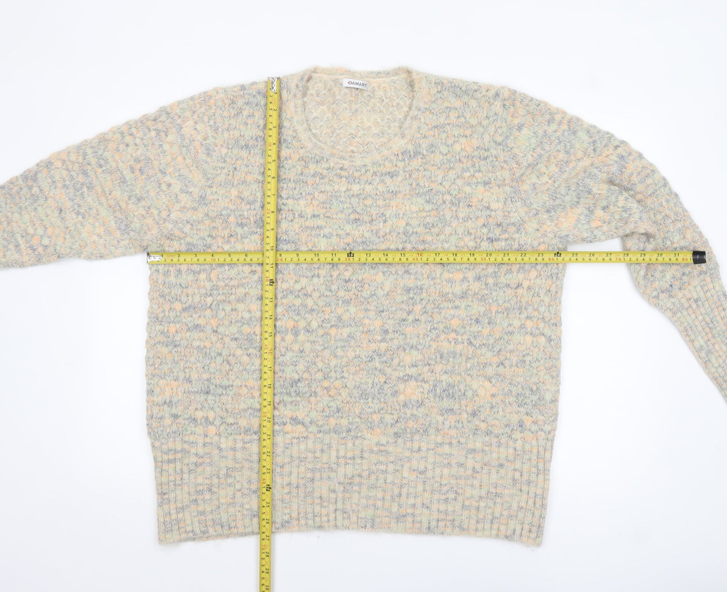 Damart Women’s Beige Chunky-Knit Pullover Jumper Size 22/24
