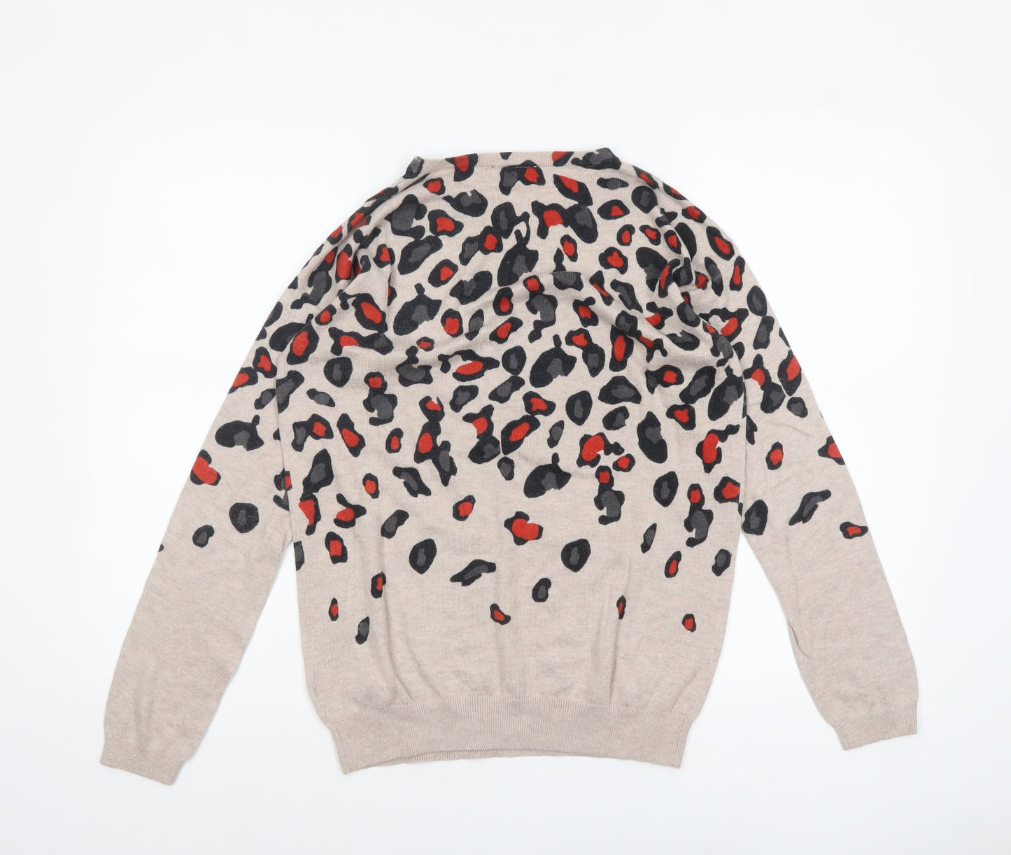 Wallis Women’s Beige Animal Print Pullover Jumper Size S