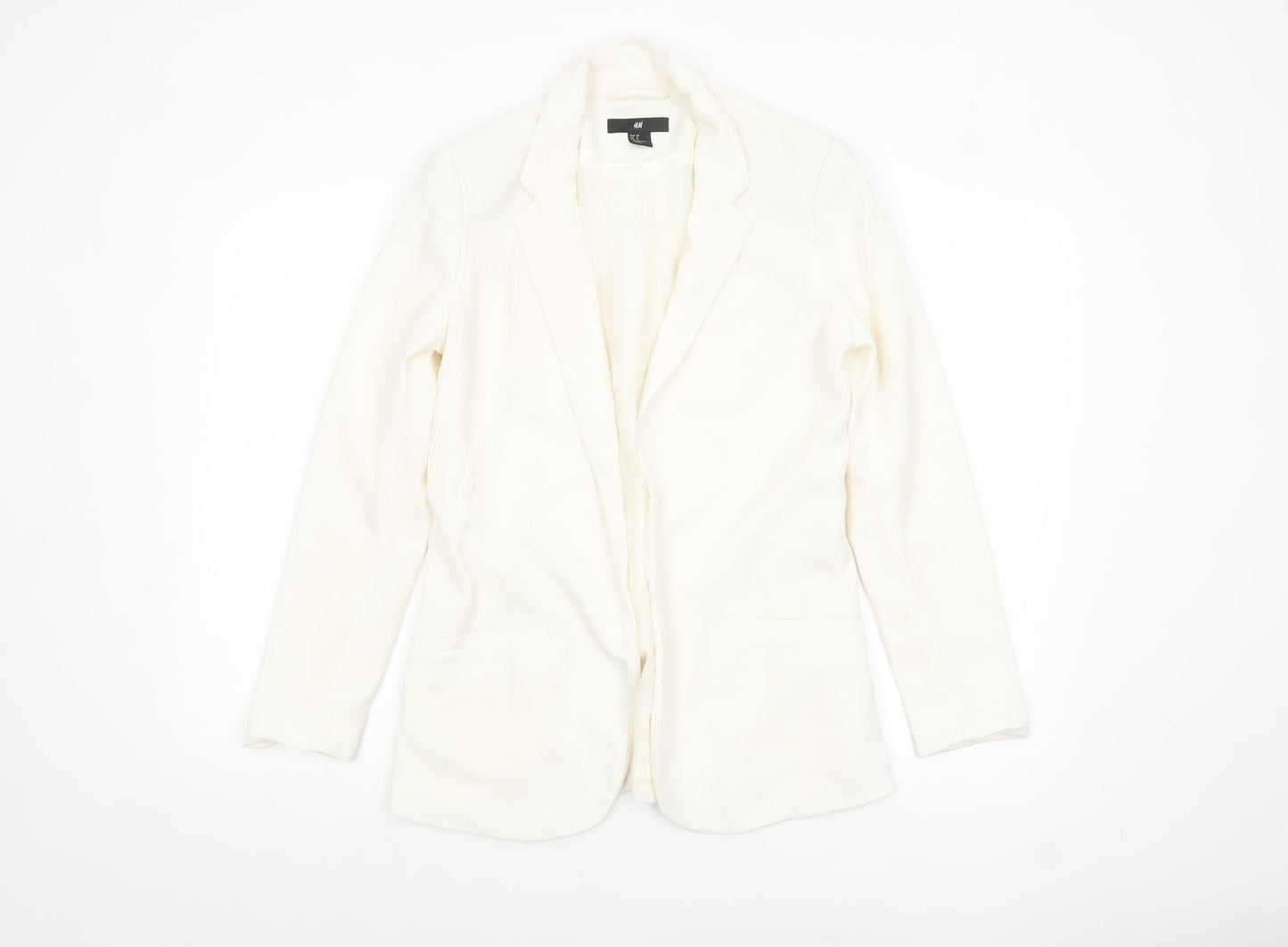 H&M Women’s Ivory Single-Breasted Blazer UK 10 Classic Fit
