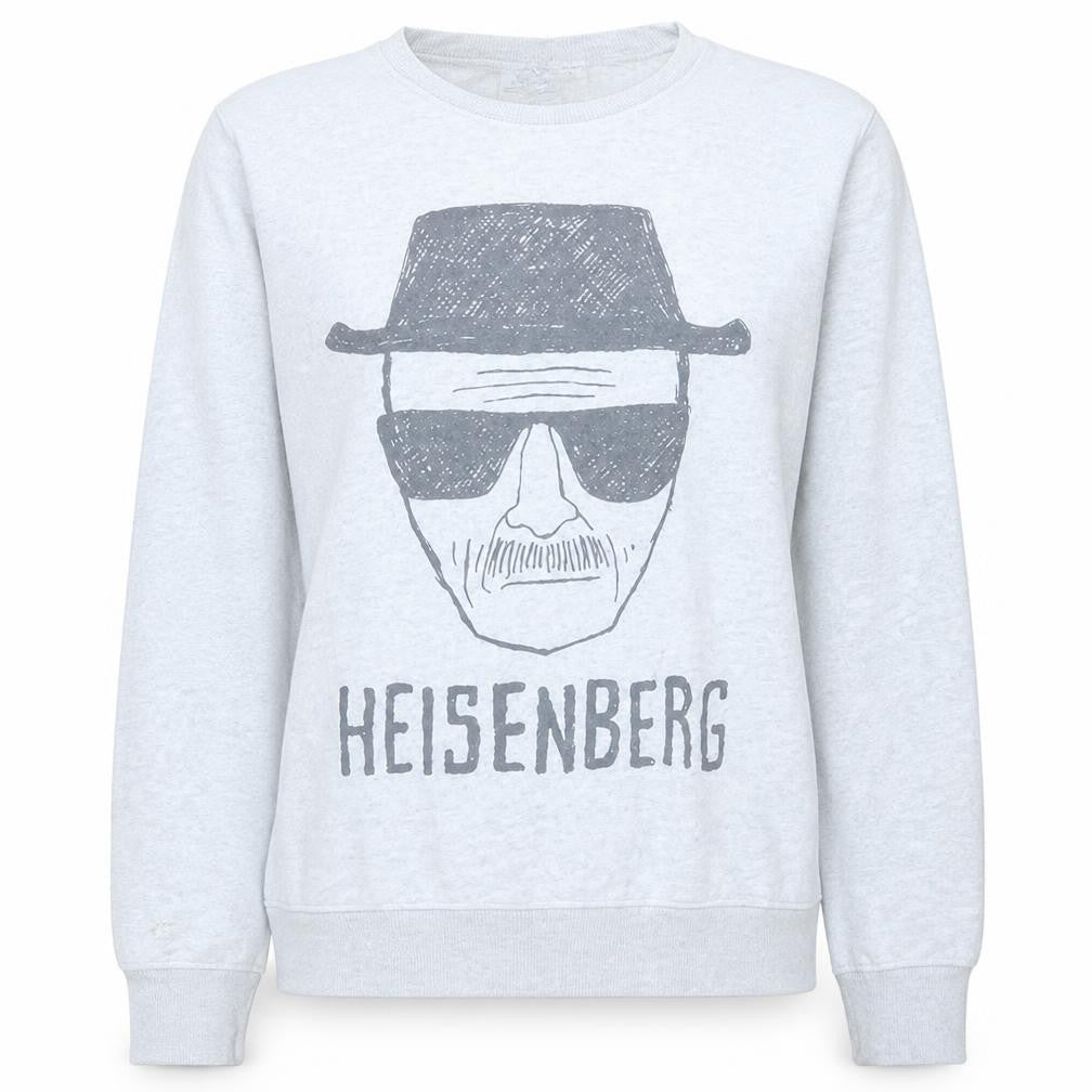 Breaking Bad Women's Grey Heisenberg Graphic Crew Neck Sweatshirt M