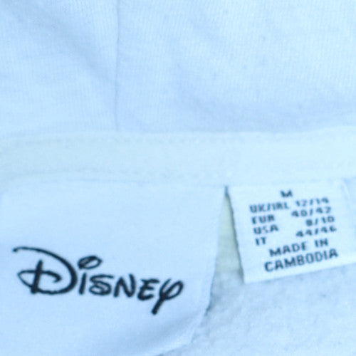 Disney Women White Mickey Mouse Pullover Hoodie Size M