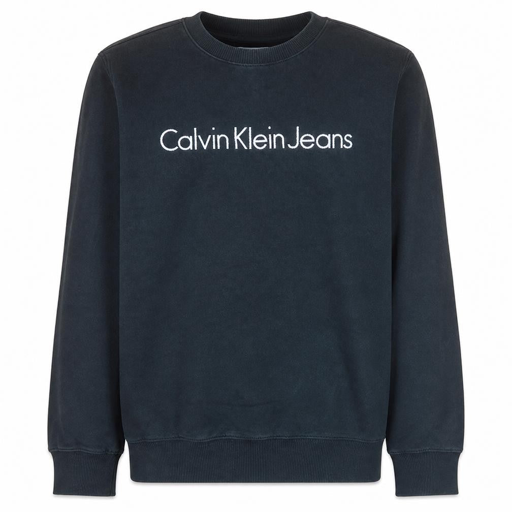 Calvin Klein Jeans Men's Black Cotton Crew Neck Sweatshirt M