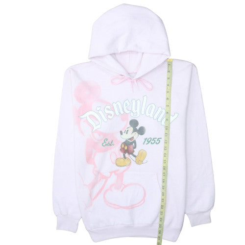 Disney Hanes Womens Pink Hoodie Small Mickey Mouse Disneyland 1955 Pullover
