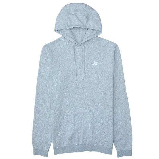 Nike Men's Grey Pullover Hoodie M Regular Fit Fleece Sweatshirt