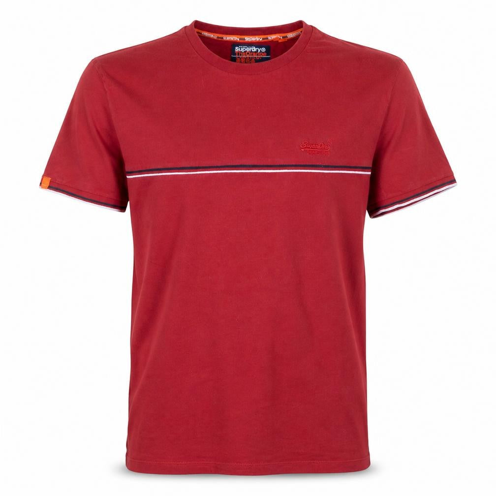 Superdry Men Red Crew Neck Cotton Short Sleeve T-Shirt M Classic