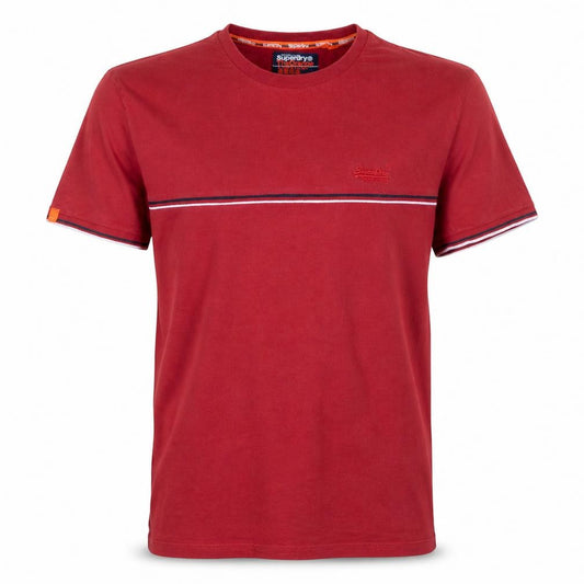 Superdry Men Red Crew Neck Cotton Short Sleeve T-Shirt M Classic