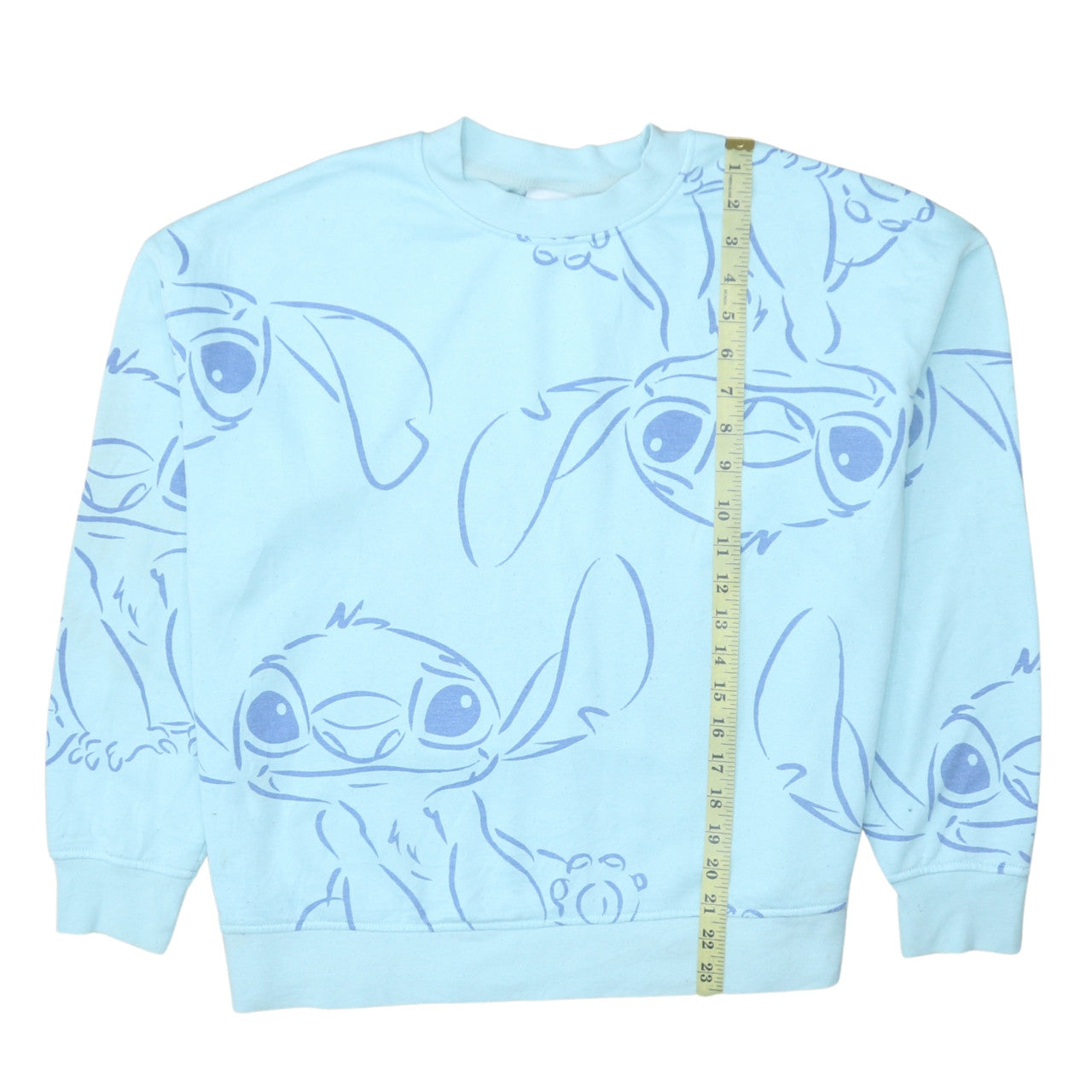 Disney Women's Blue Stitch Crew Neck Sweatshirt Size M 12/14