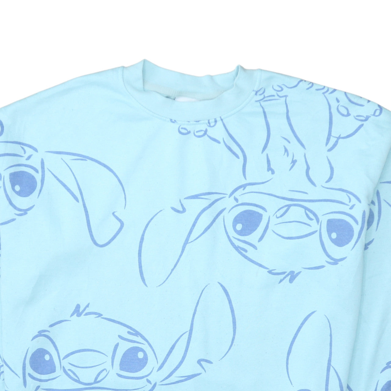 Disney Women's Blue Stitch Crew Neck Sweatshirt Size M 12/14